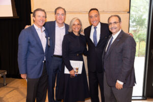 Texas Biomed Trustees Bobby Cavender, Craig Boyan and Henry Cisneros, with Elise Ring Boyan and Larry Schlesinger
