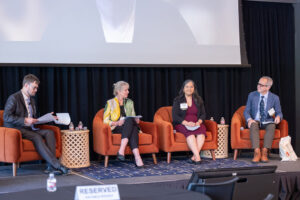 Dr. Ian Cheeseman with Dr. Anja Giphart, Nita Madhav and Dr. Thomas Patterson