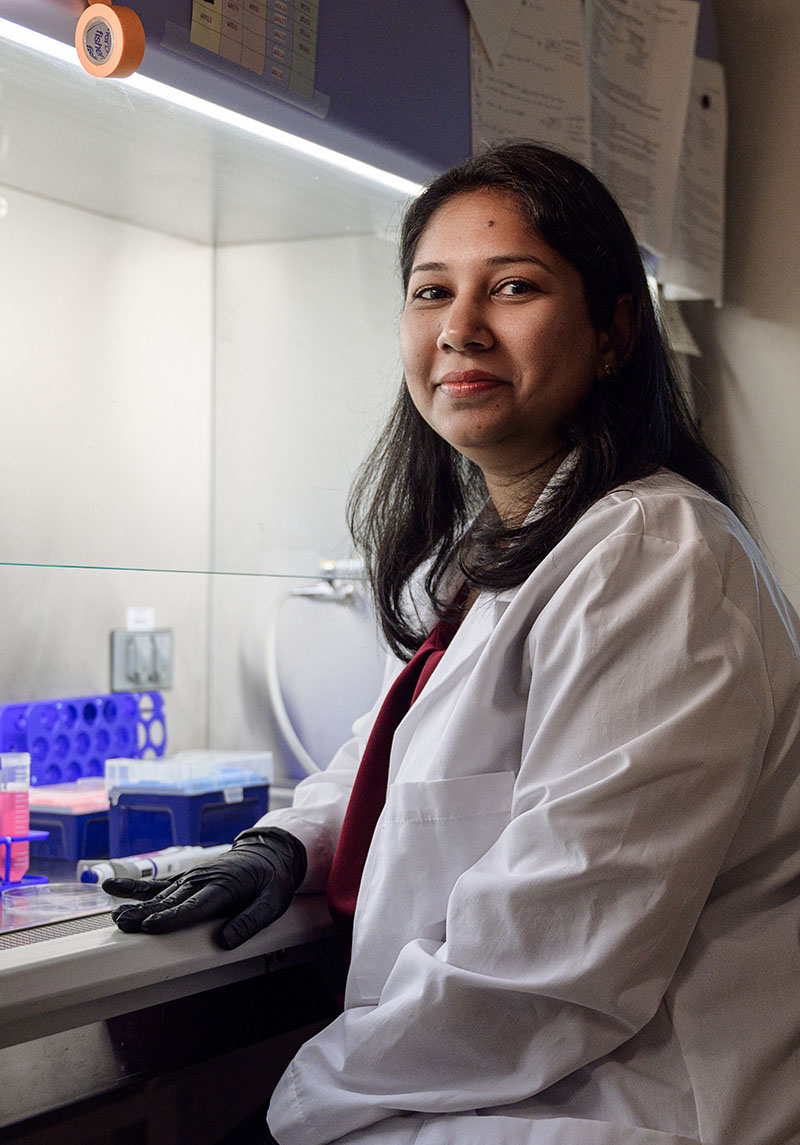 Riti Sharan in the Lab