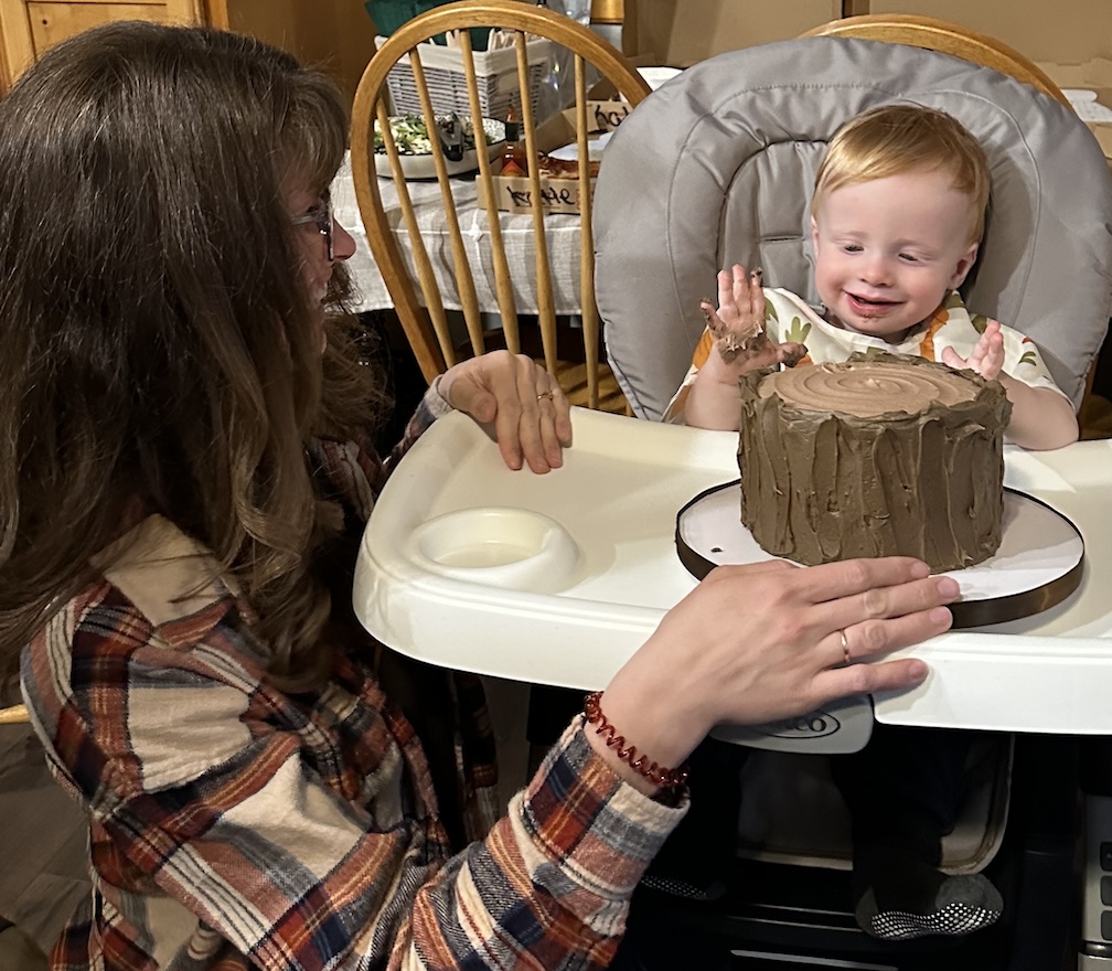 A child celebrating a birthday